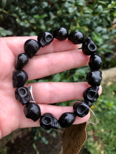 Load image into Gallery viewer, Onyx Skull Crystal Bracelet