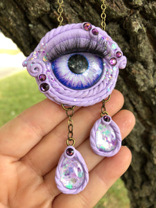 Lavender 3rd Eye Talisman Necklace