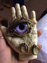 Load image into Gallery viewer, Purple Glass 3RD Eye Talisman Necklaces with Quartz