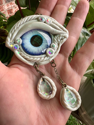 Clear Quartz 3rd Eye Talisman Necklace