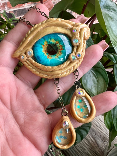 Clear Quartz 3rd Eye Talisman Necklace