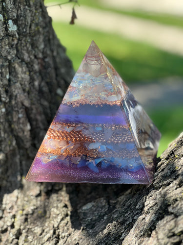 Opalite Nubian Orgonite Pyramid