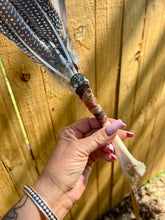 Load image into Gallery viewer, Coyote Bone Amethyst Smudge Fan