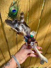 Load image into Gallery viewer, Coyote Bone Amethyst Smudge Fan
