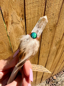 Clear Quartz Coyote Clearing Wand