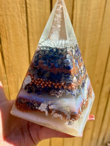 Sodalite Nubian Orgonite Pyramid