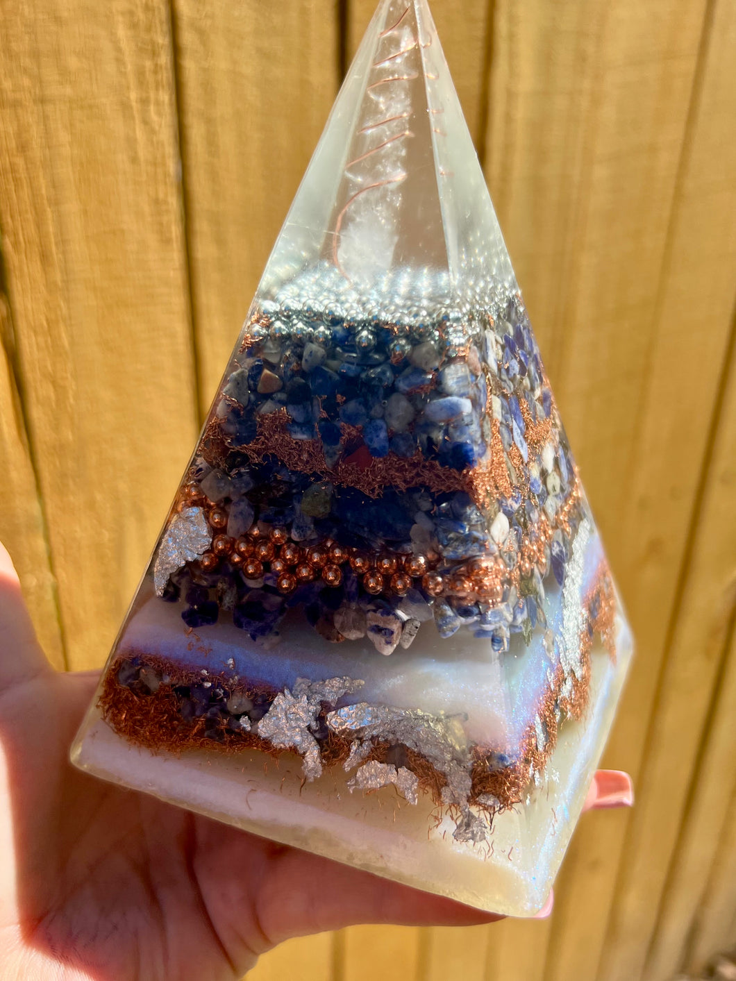 Sodalite Nubian Orgonite Pyramid
