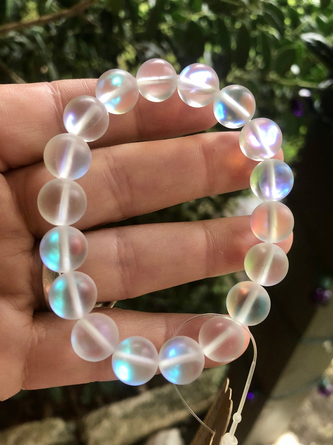 Clear Mystic Quartz Crystal Bracelet
