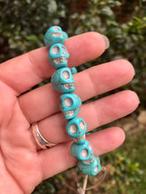 Load image into Gallery viewer, Turquoise Skull Crystal Bracelet