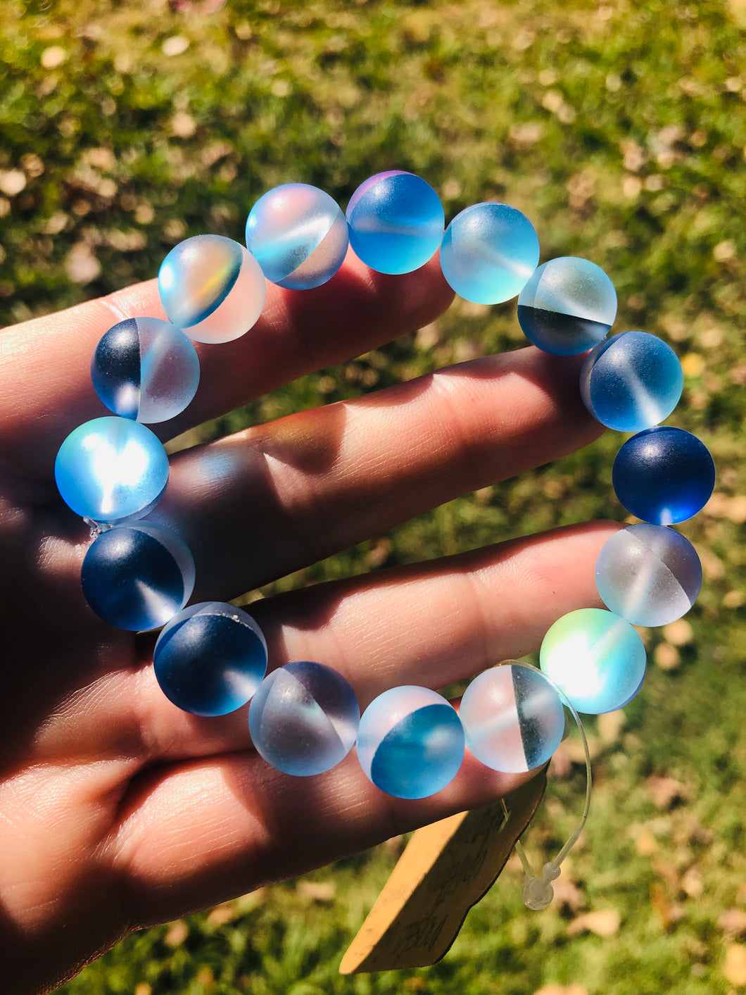 Blue Mystic Quartz Crystal Bracelet